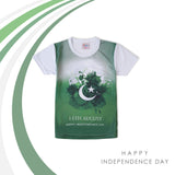 Girl’s T-Shirt – Simple Half Sleeve Tee for Everyday Comfort - Green & White, Girls T-Shirts, Chase Value, Chase Value