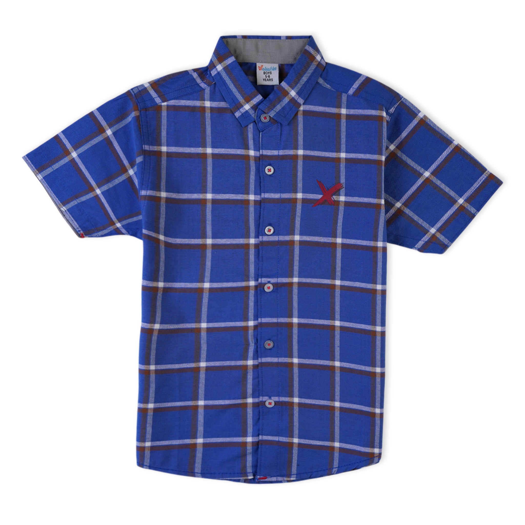 Boy’s Check Shirt – Half Sleeve Casual Shirt for Boys - Blue, Boys Shirts, Chase Value, Chase Value