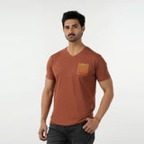 Eminent Men's Round Neck Half Sleeves Printed T-Shirt - Brown, Men's T-Shirts & Polos, Eminent, Chase Value
