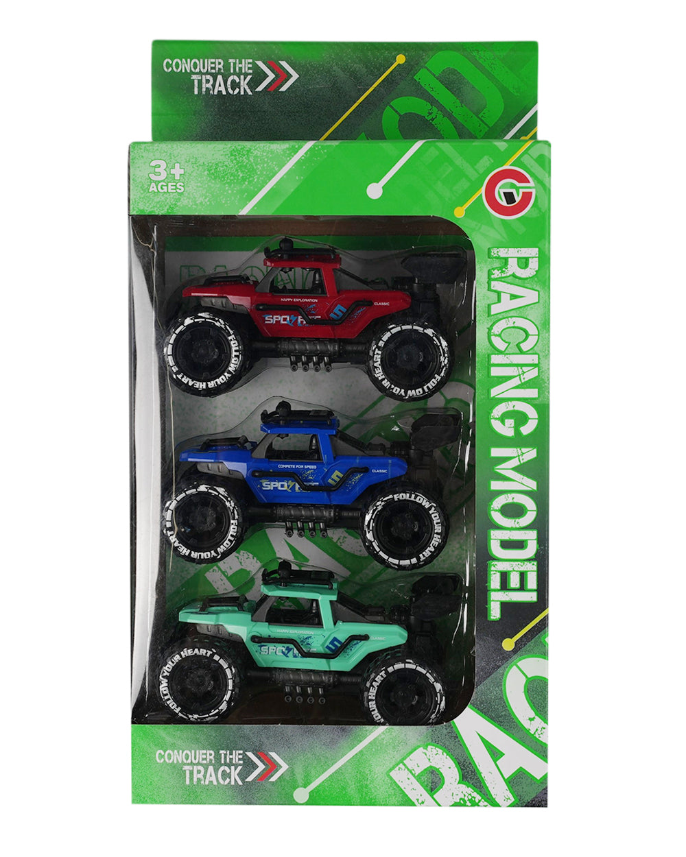 Friction Off-Road Jeep with Light and Music 3 Pcs