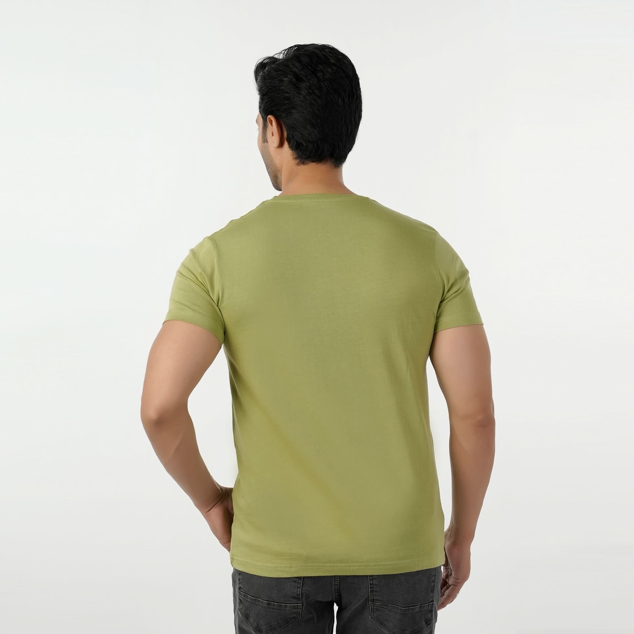Eminent Men's Round Neck Half Sleeves Printed T-Shirt - Sea Green, Men's T-Shirts & Polos, Eminent, Chase Value