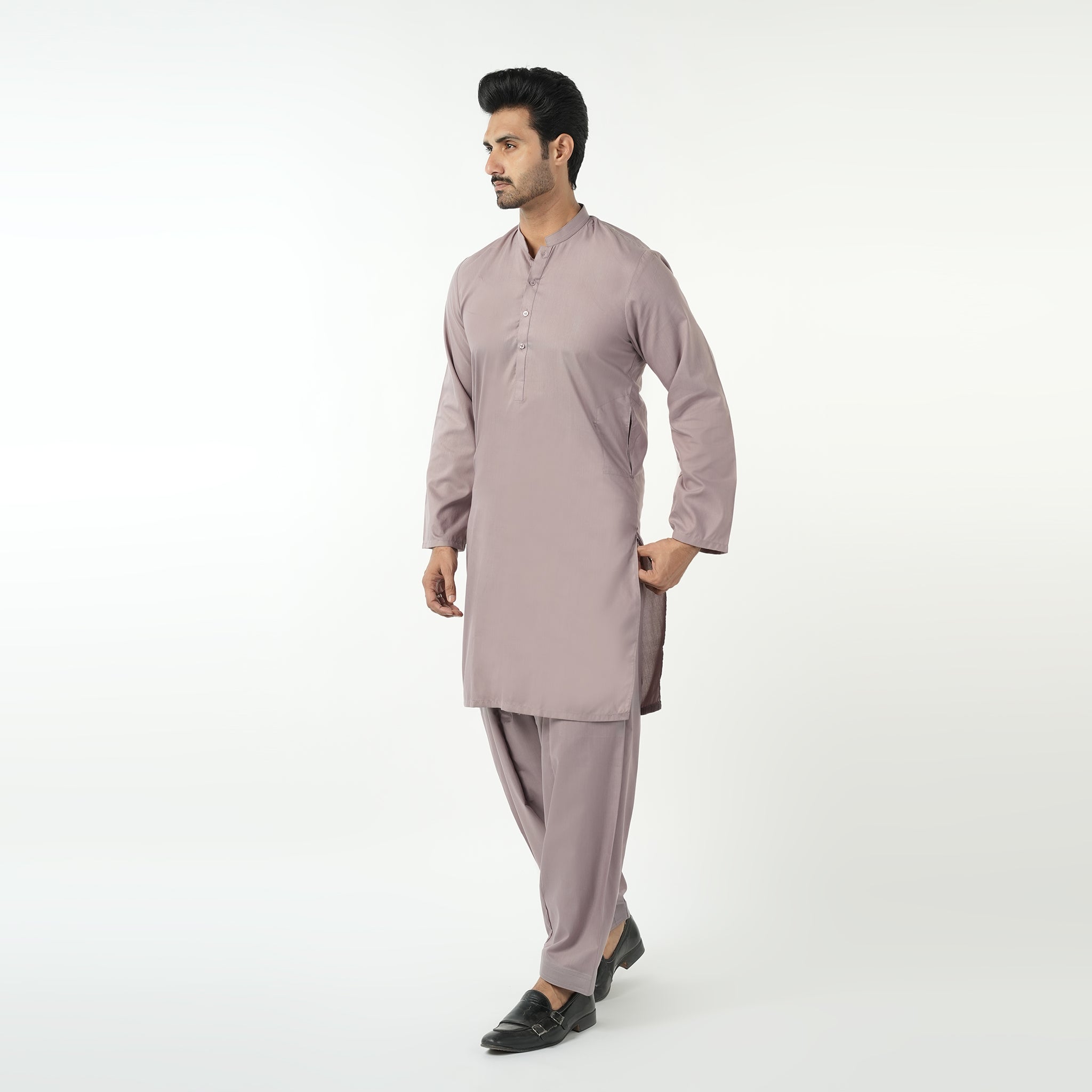 Men's Slim Fit Kurta Shalwar - Light Brown, Men's Shalwar Kameez, Chase Value, Chase Value