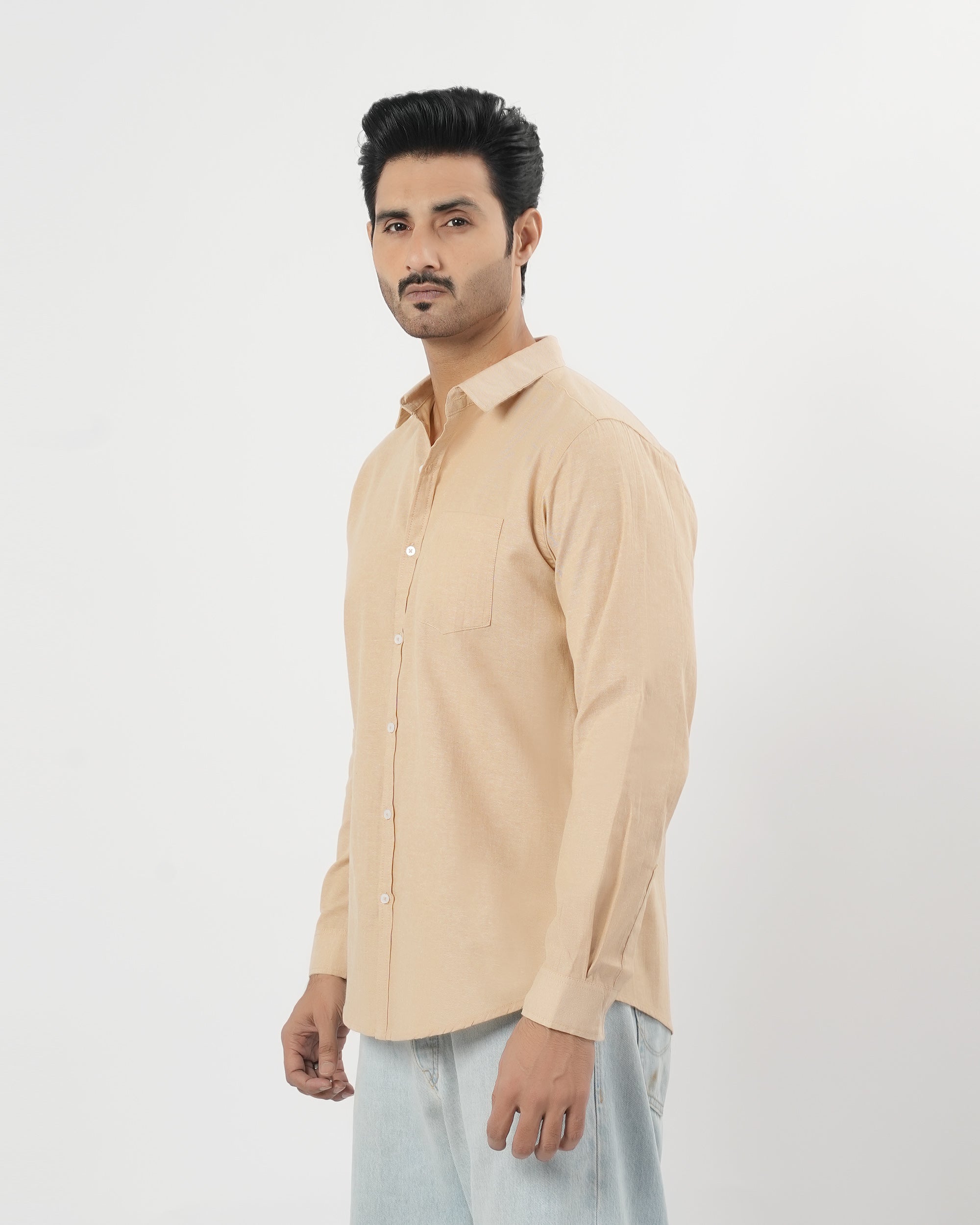 Valuables Men's Casual Chambray Shirt Full Sleeves