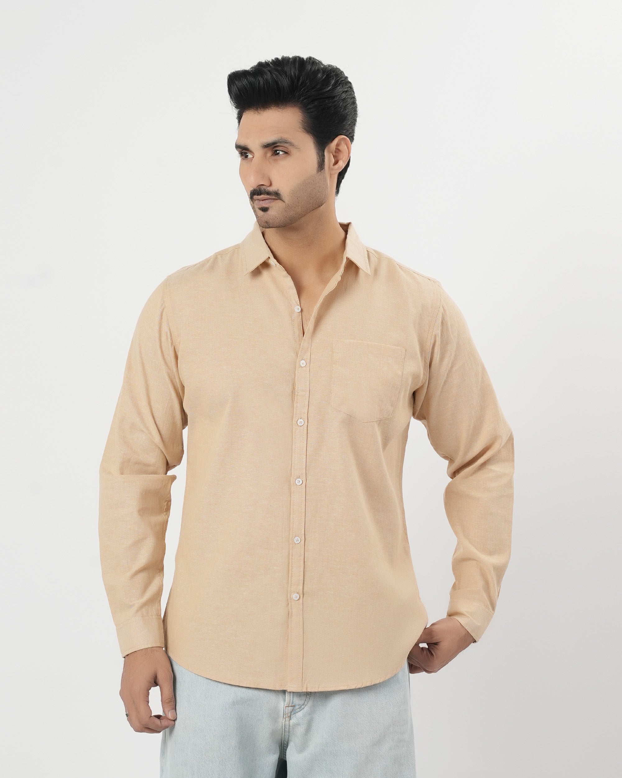 Valuables Men's Casual Chambray Shirt Full Sleeves