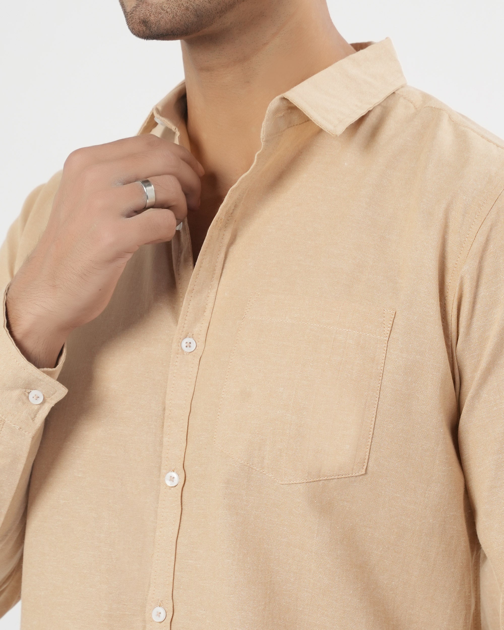 Valuables Men's Casual Chambray Shirt Full Sleeves