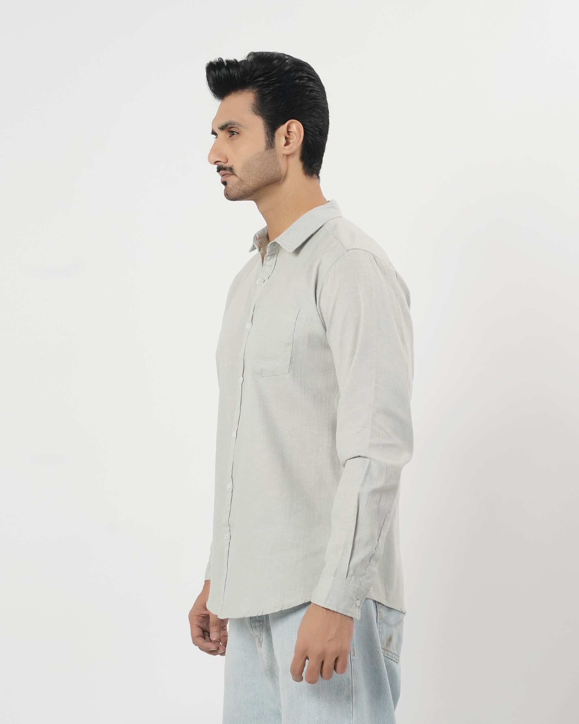 Valuables Men's Casual Chambray Shirt Full Sleeves