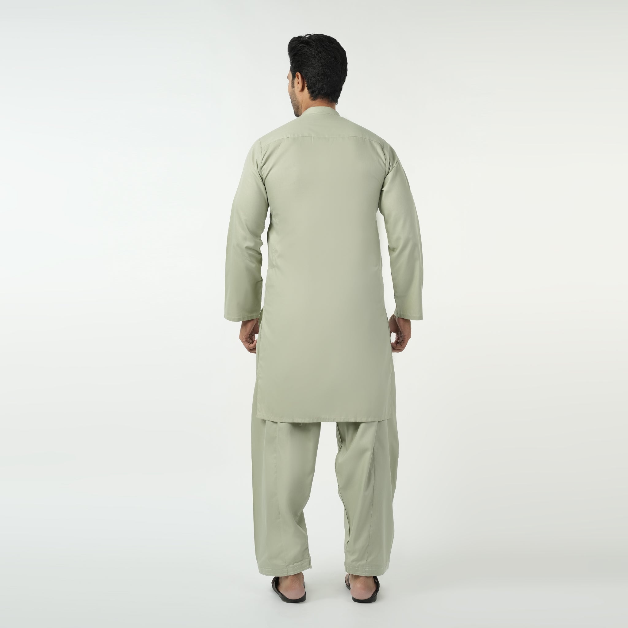 Men's Slim Fit Kurta Plain Shalwar Suit - Light Green, Men's Shalwar Kameez, Chase Value, Chase Value