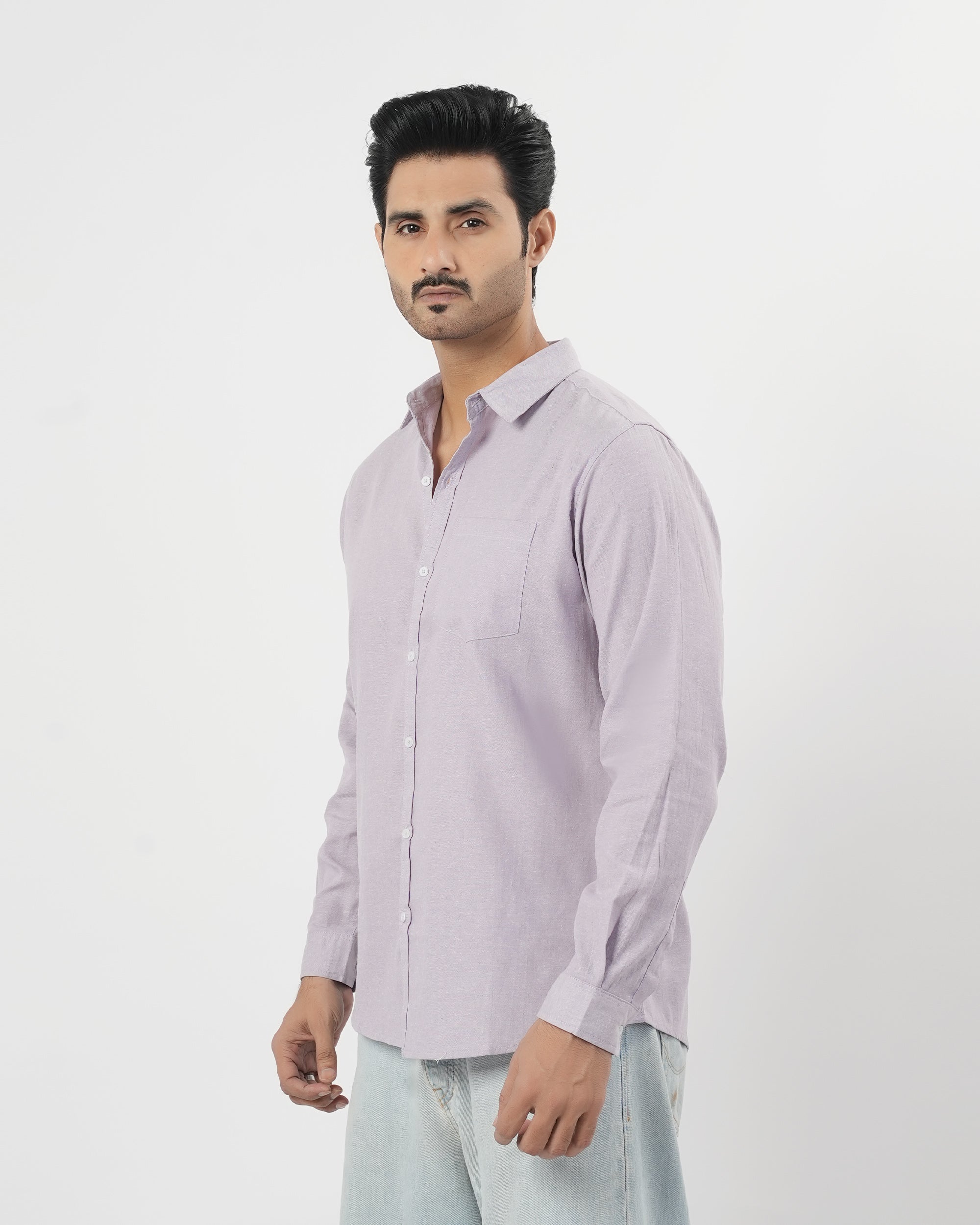 Valuables Men's Casual Chambray Shirt Full Sleeves