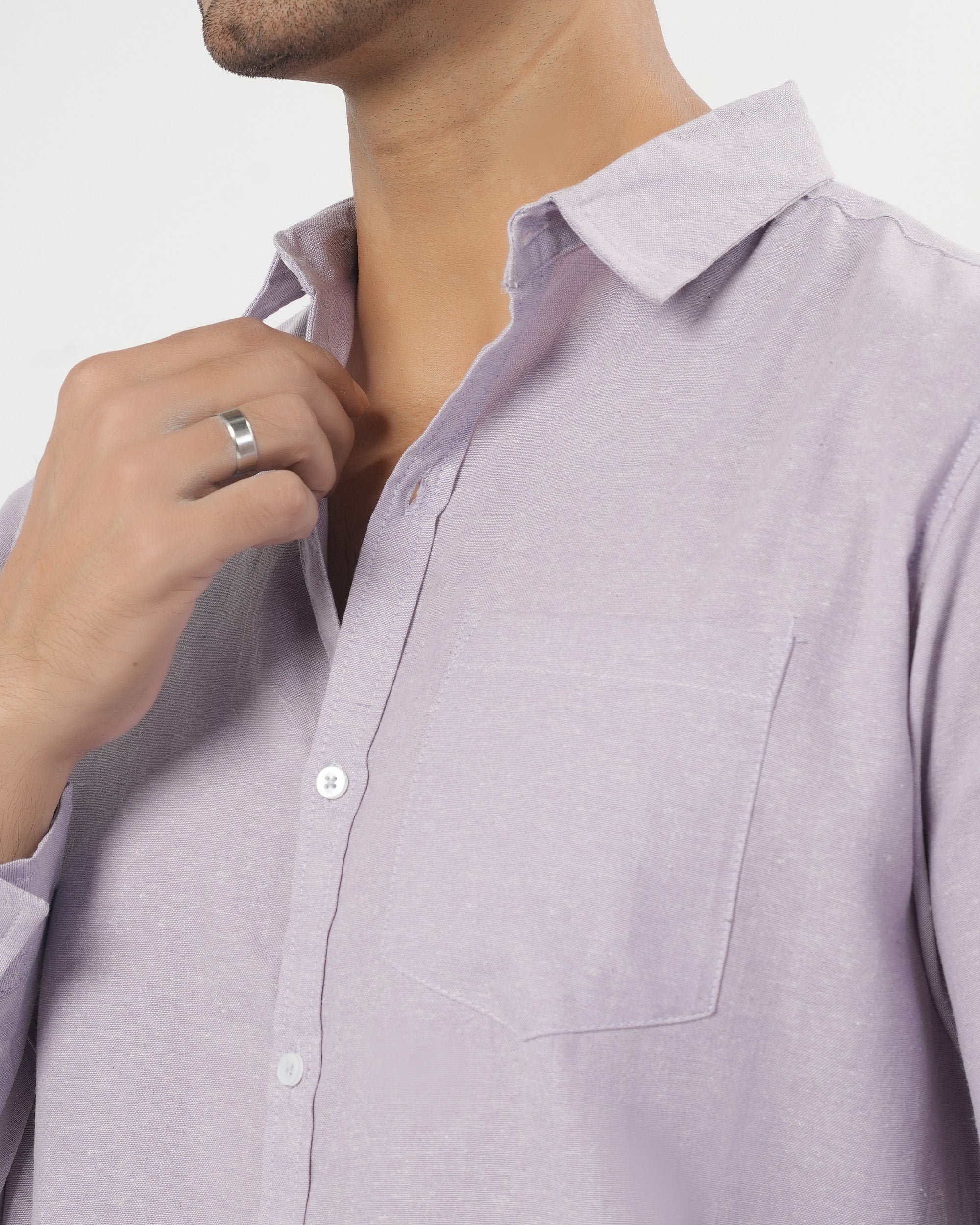 Valuables Men's Casual Chambray Shirt Full Sleeves
