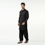 Valuable Men's Plain Kameez Shalwar Suit - Black, Men's Shalwar Kameez, Chase Value, Chase Value