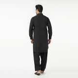 Valuable Men's Plain Kameez Shalwar Suit - Black, Men's Shalwar Kameez, Chase Value, Chase Value