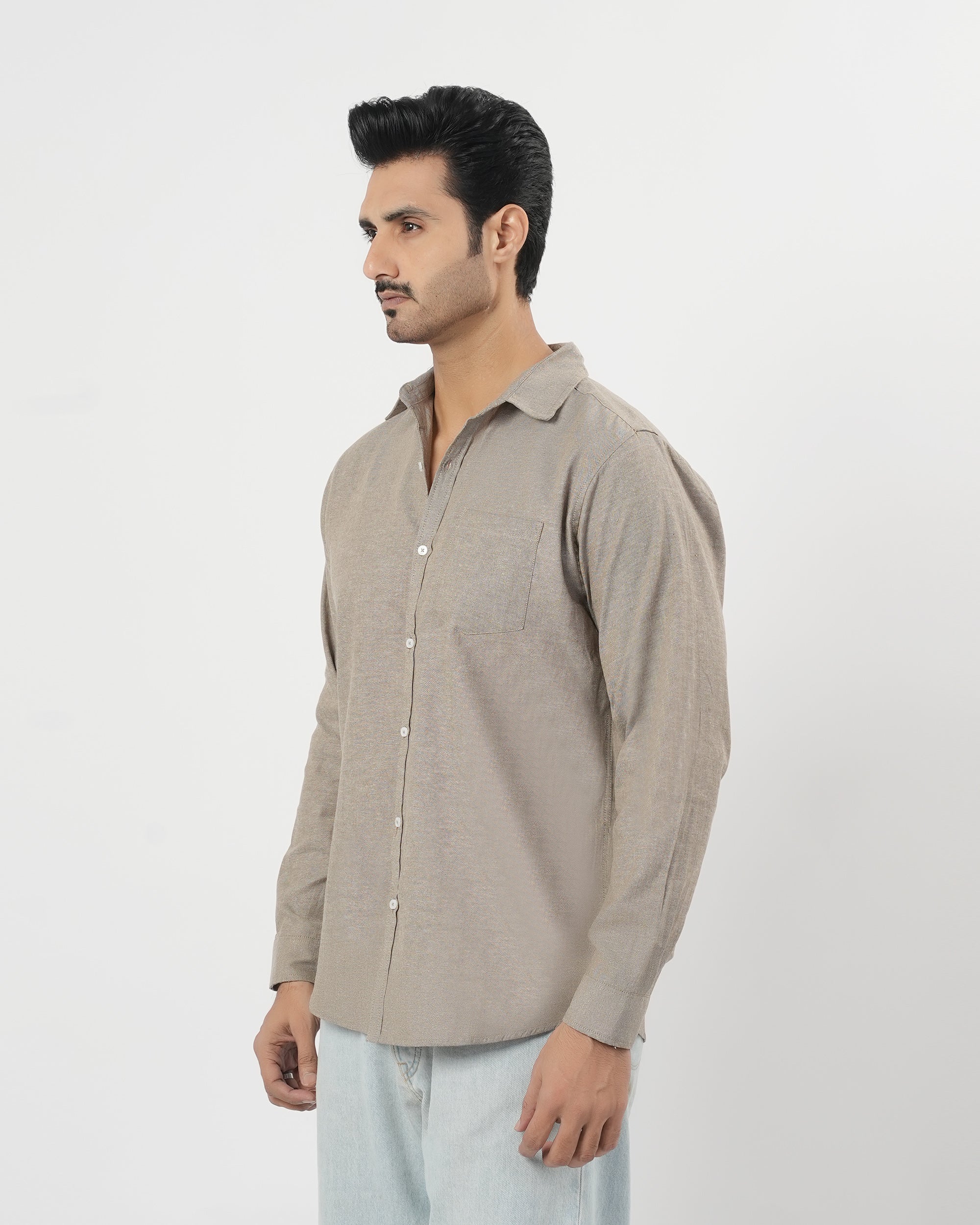Valuables Men's Casual Chambray Shirt Full Sleeves