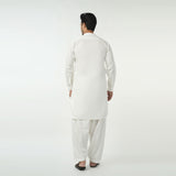 Eminent Men's Trim Fit Plain Shalwar Suit - Off White, Men's Shalwar Kameez, Eminent, Chase Value