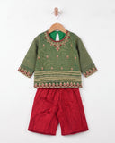 Eminent Newborn Girls' Ethnic Embroidered 2pc Suit