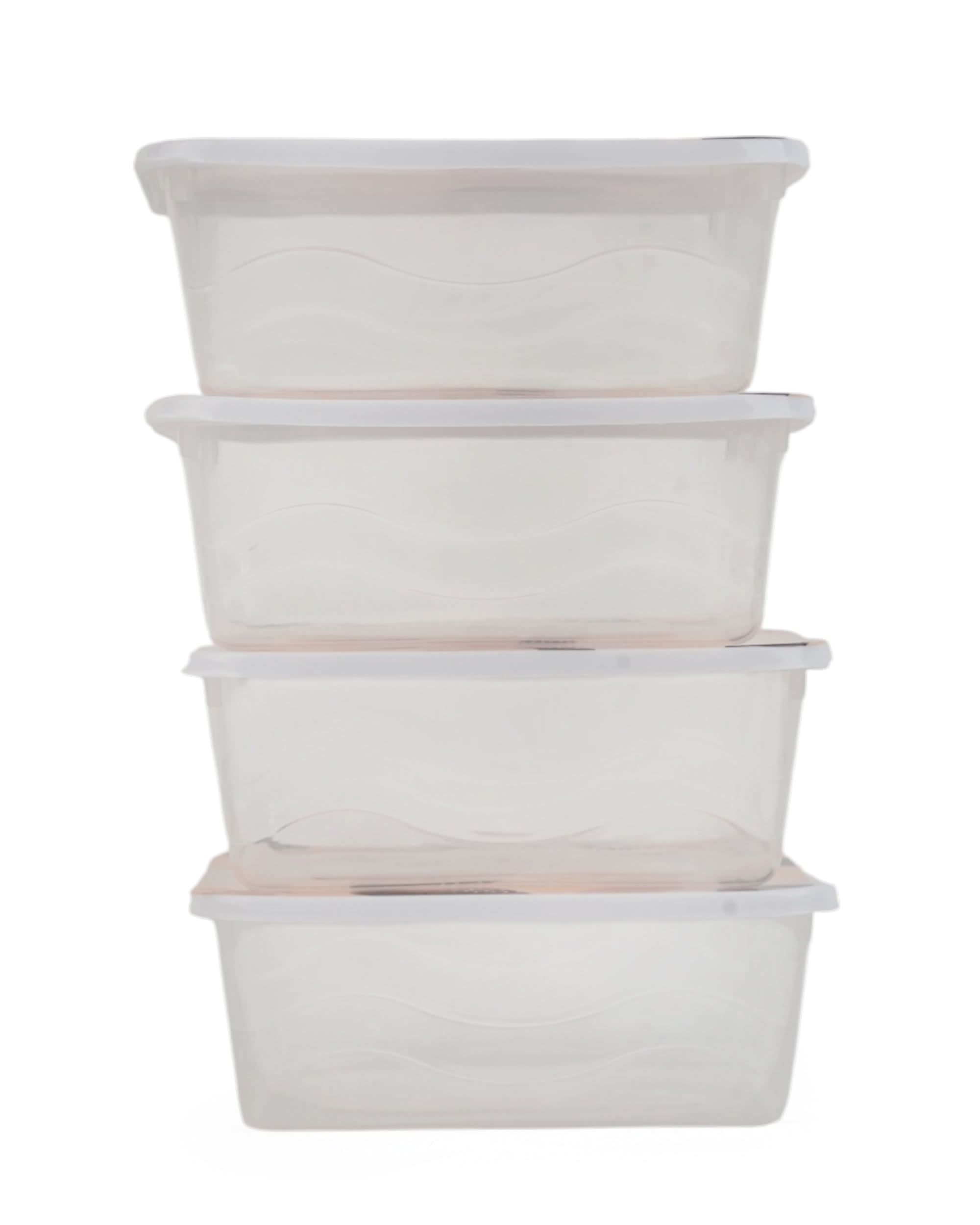 Storage Box 4 Pcs Set, Tiffin Boxes & Bottles, Chase Value, Chase Value