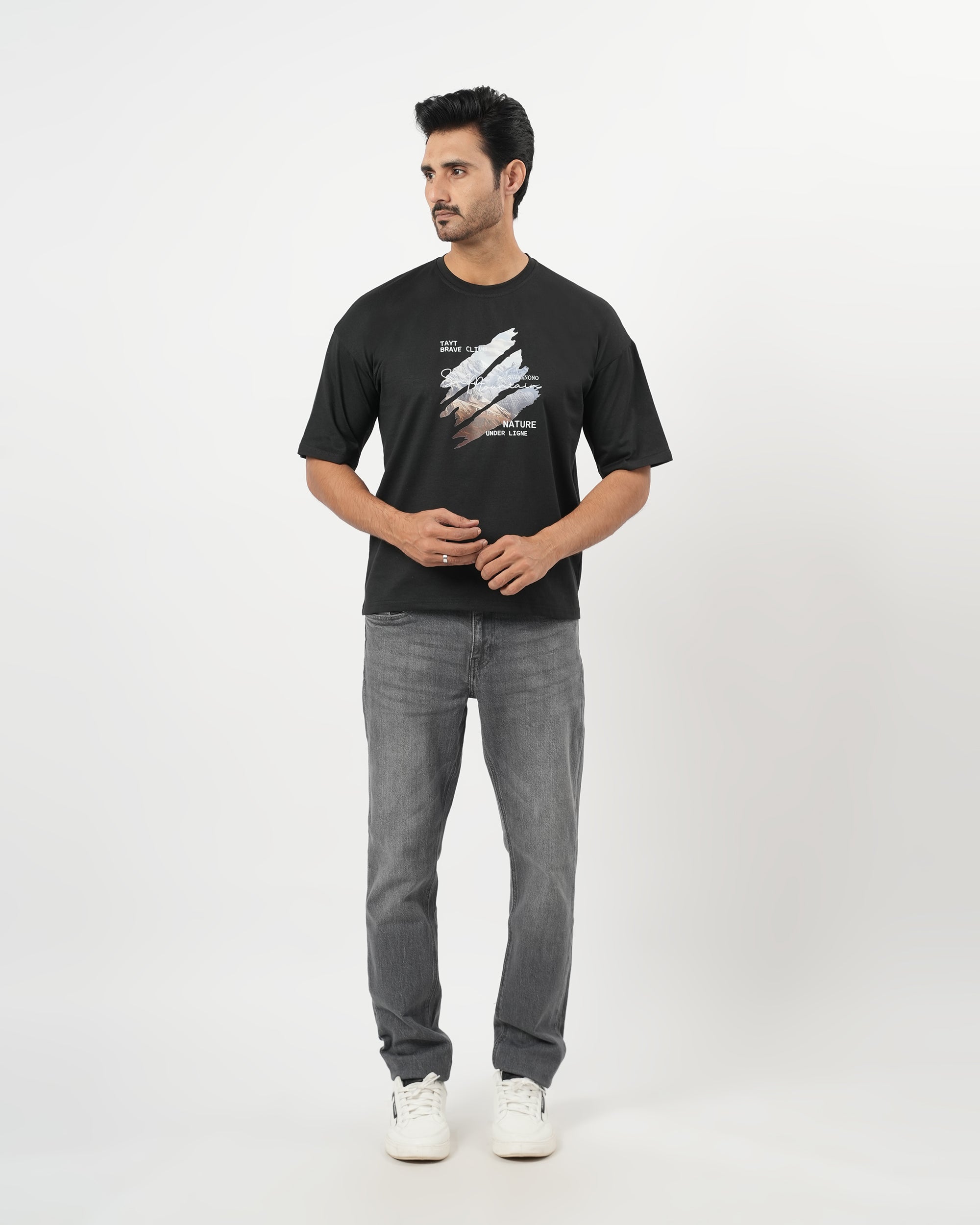 Men's Drop Shoulder Printed Shirt