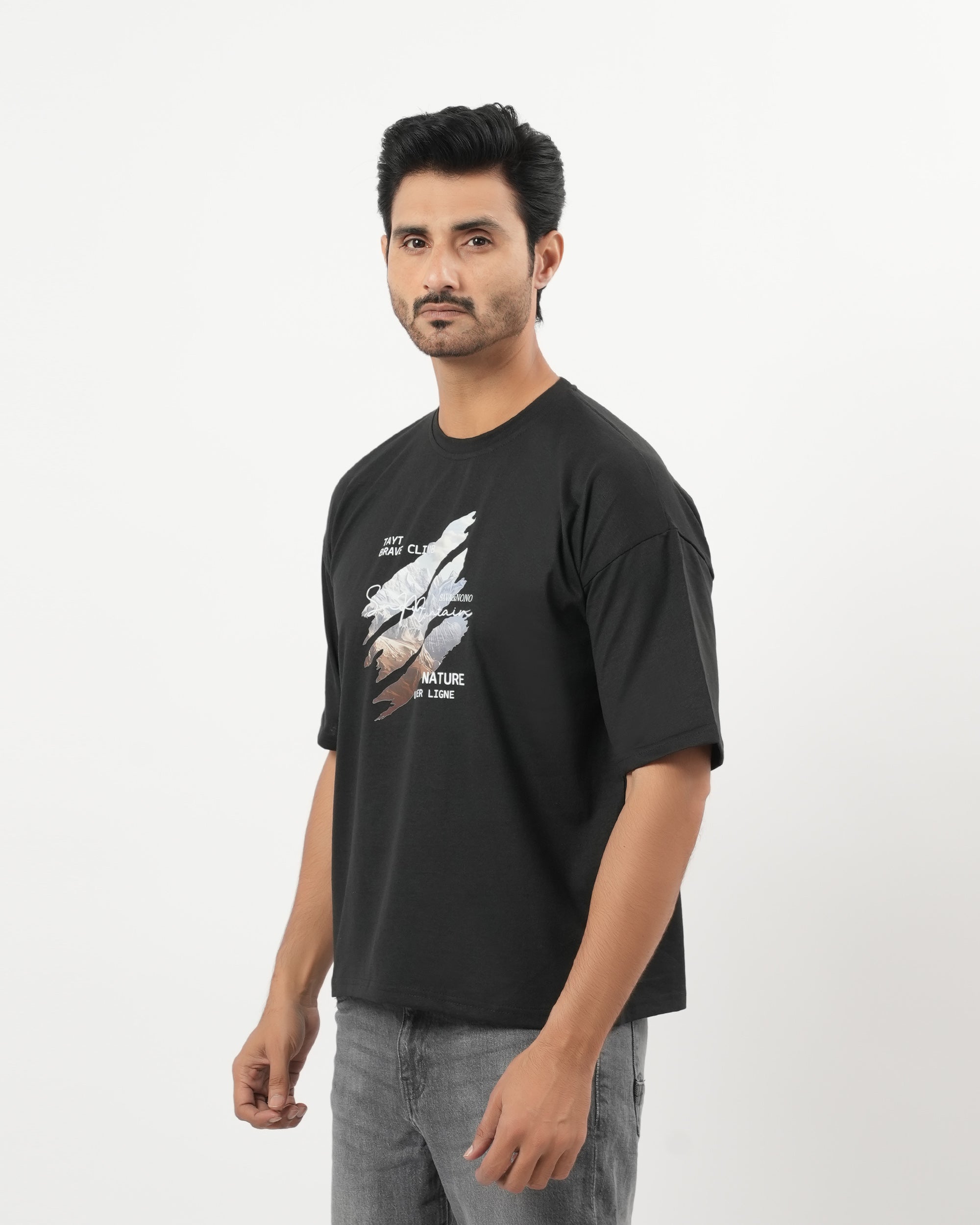 Men's Drop Shoulder Printed Shirt