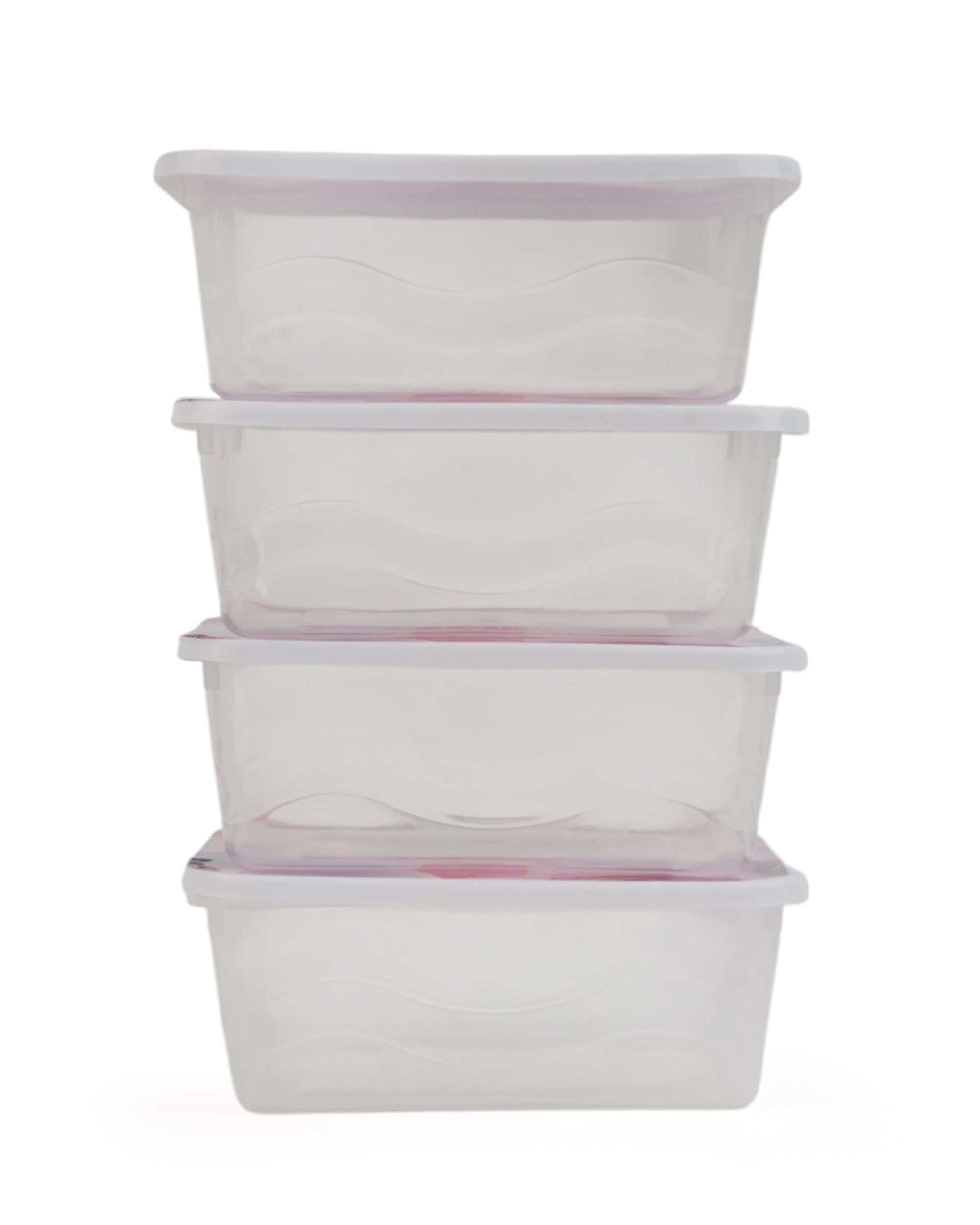 Storage Box 4 Pcs Set, Tiffin Boxes & Bottles, Chase Value, Chase Value