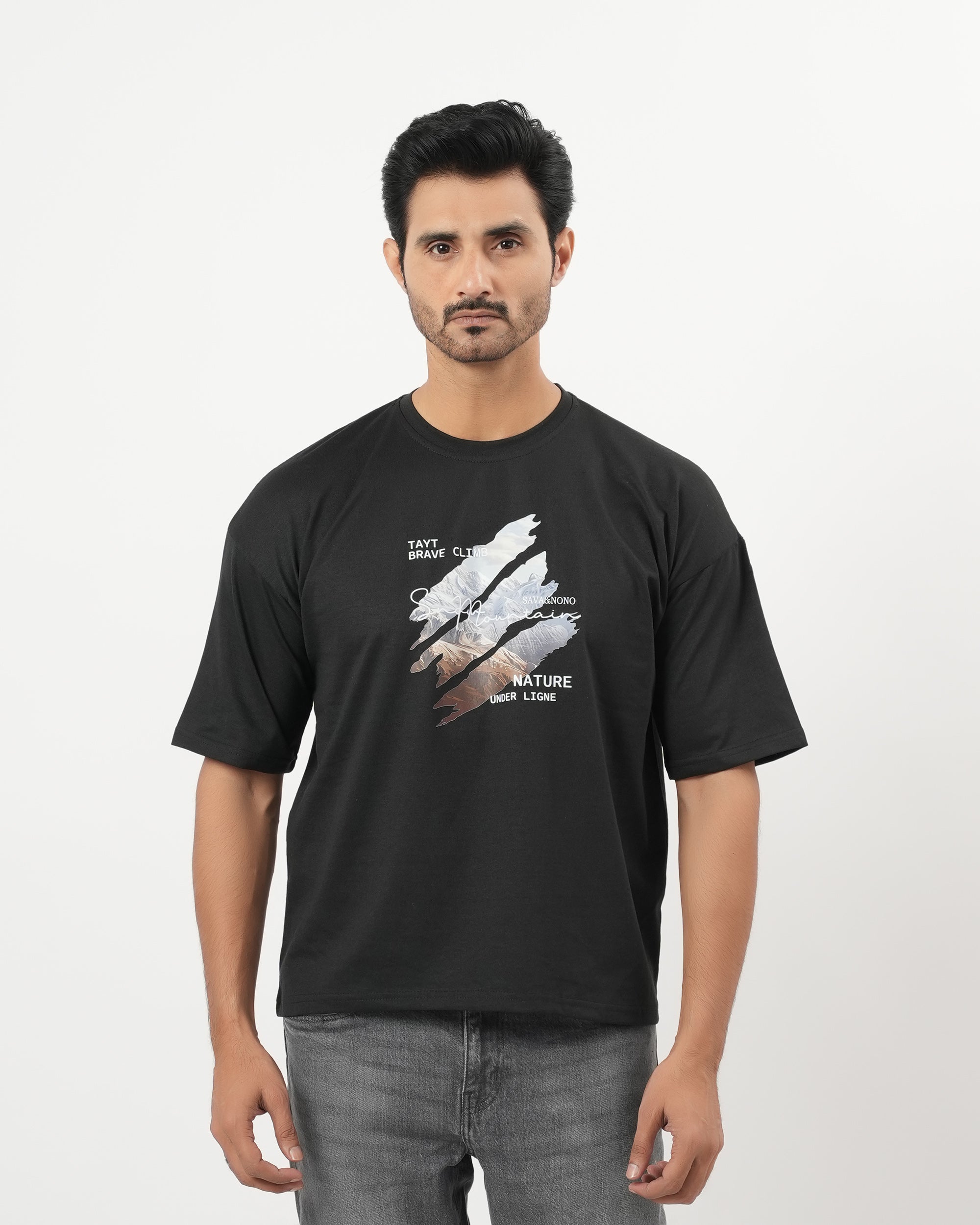 Men's Drop Shoulder Printed Shirt