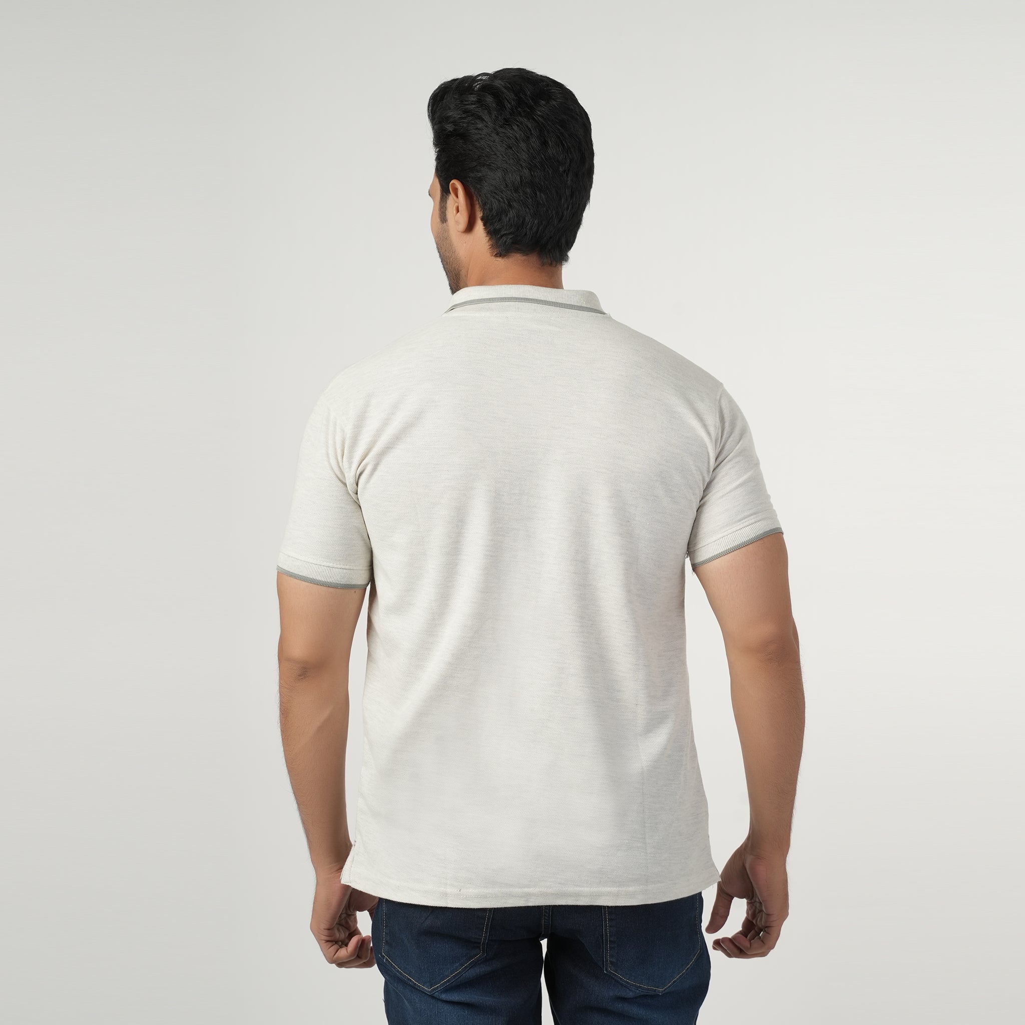 Men's Half Sleeves Polo T-Shirt - Light Grey, Men's T-Shirts & Polos, Chase Value, Chase Value