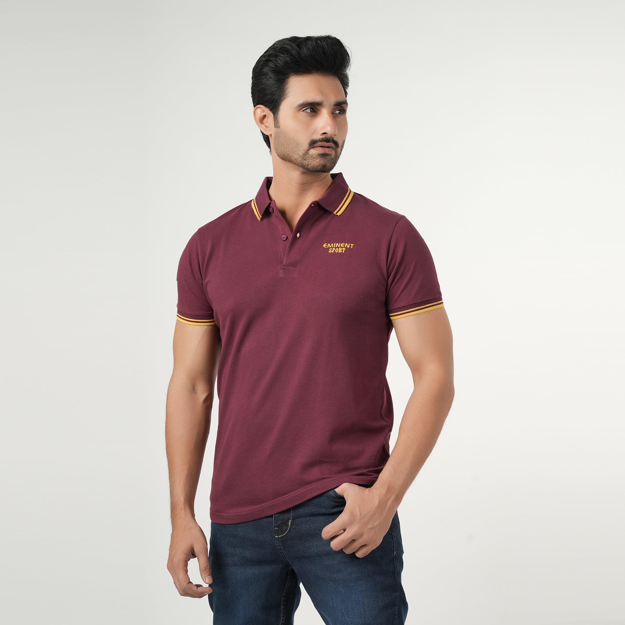 Eminent Men's Half Sleeves Polo T-Shirt - Tawny Port, Men's T-Shirts & Polos, Eminent, Chase Value