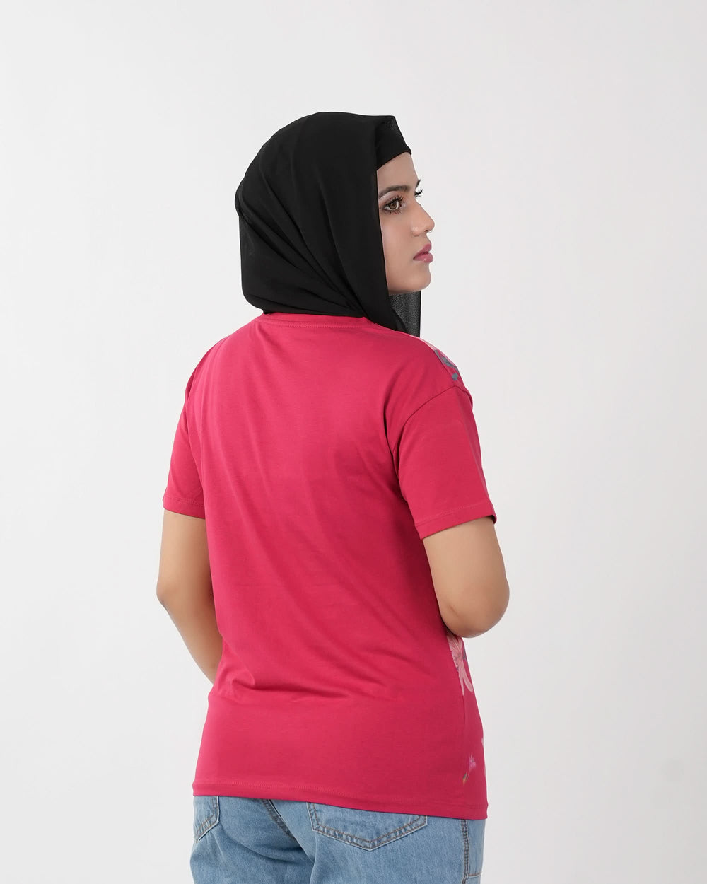 Eminent Women's Half Sleeves Printed T-Shirt - Red, Women T-Shirts & Tops, Eminent, Chase Value