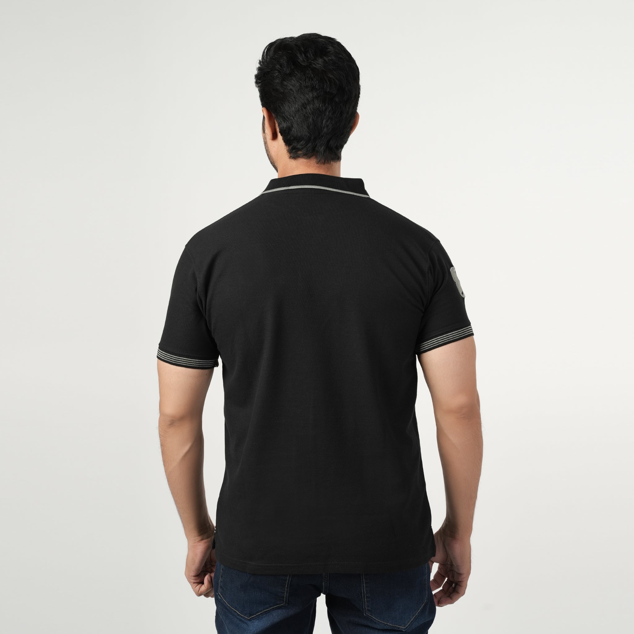 Men's Half Sleeves Polo T-Shirt - Black, Men's T-Shirts & Polos, Chase Value, Chase Value