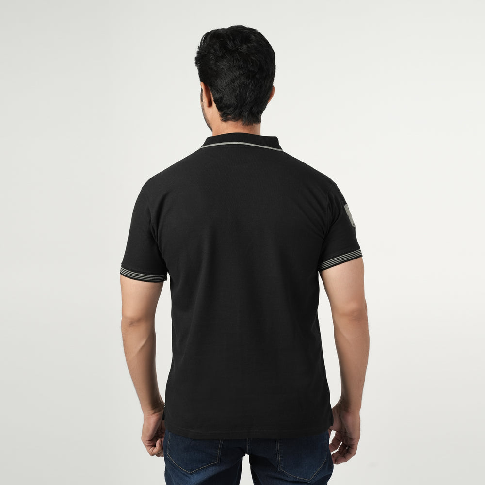 Men's Half Sleeves Polo T-Shirt - Black, Men's T-Shirts & Polos, Chase Value, Chase Value