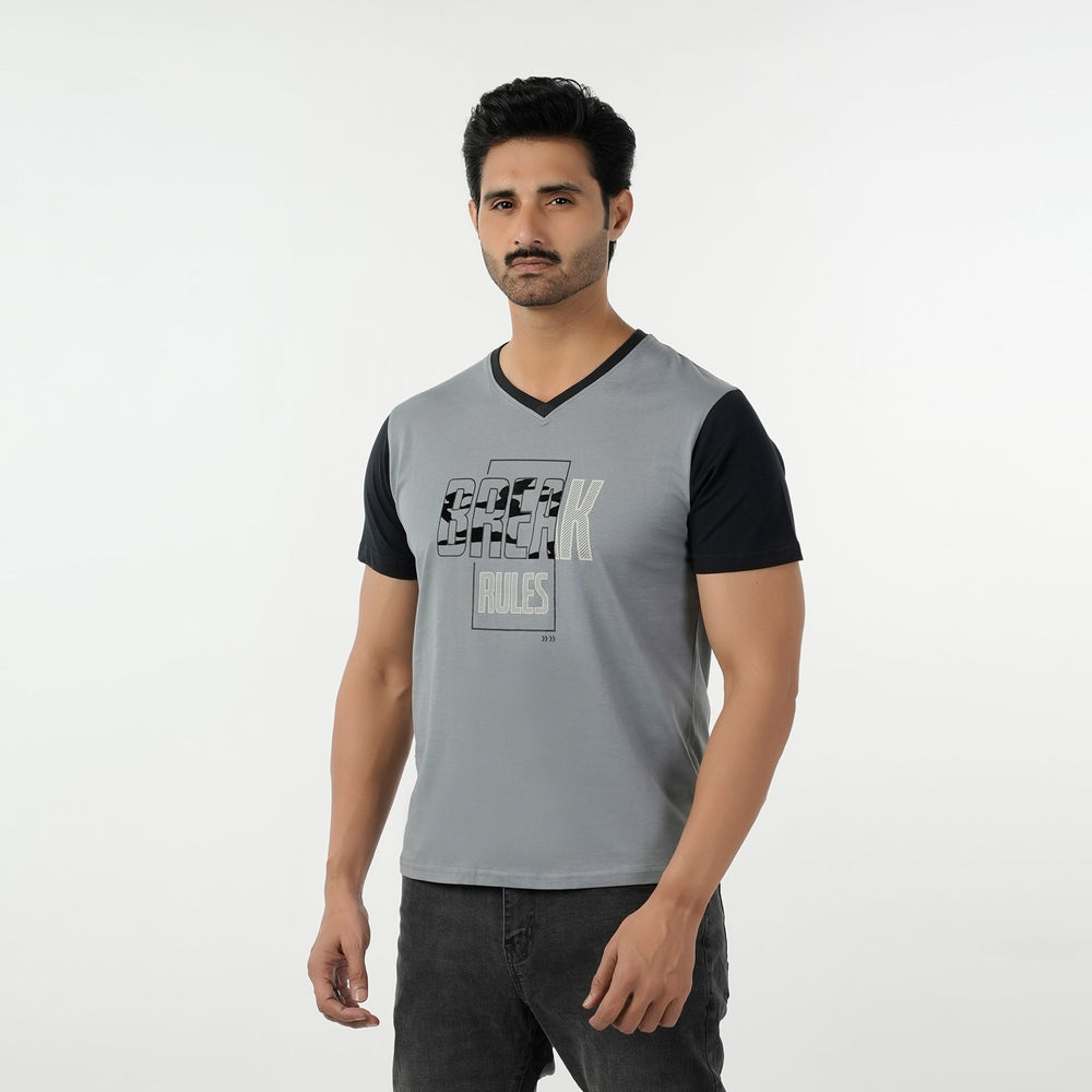 Eminent Men's Half Sleeves T-Shirt - Light Grey, Men's T-Shirts & Polos, Eminent, Chase Value