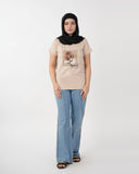 Eminent Women's Half Sleeves T-Shirt - Beige, Women T-Shirts & Tops, Eminent, Chase Value