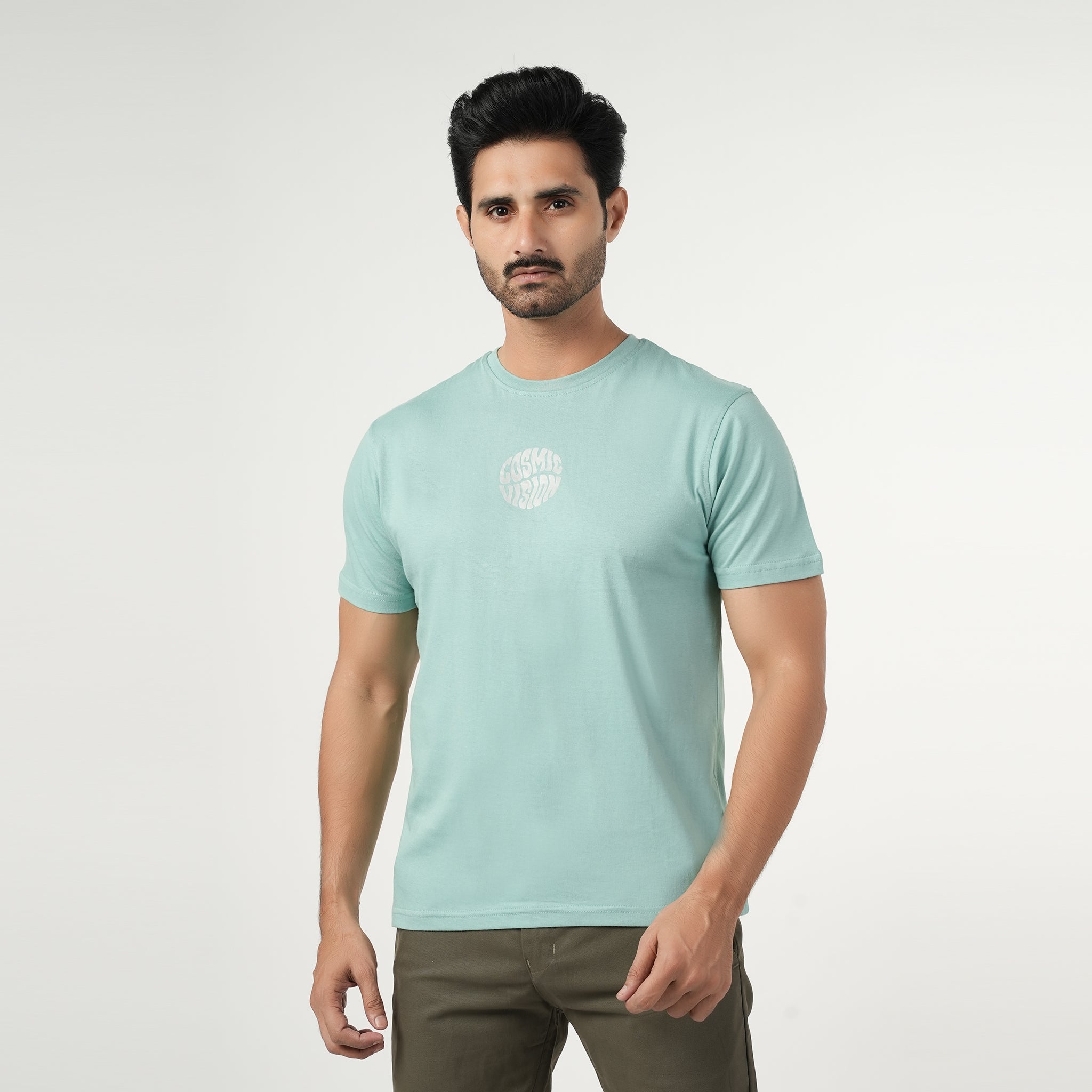 Eminent Men's Half Sleeves Round Neck T-Shirt - Cyan, Men's T-Shirts & Polos, Eminent, Chase Value