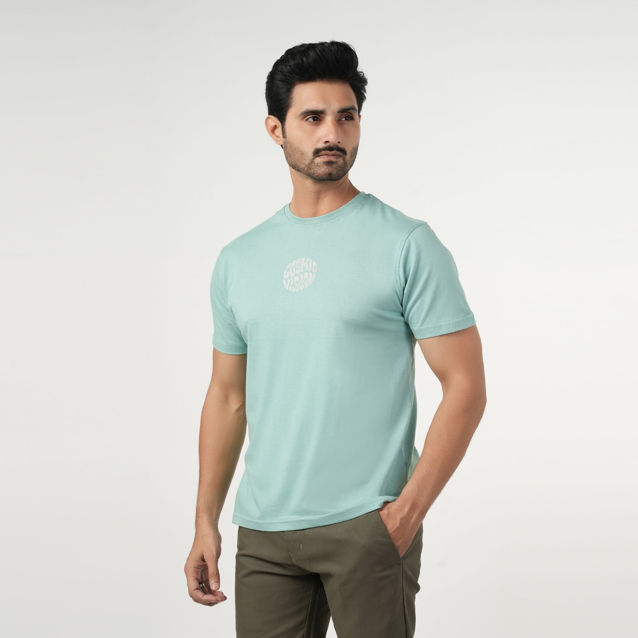 Eminent Men's Half Sleeves Round Neck T-Shirt - Cyan, Men's T-Shirts & Polos, Eminent, Chase Value