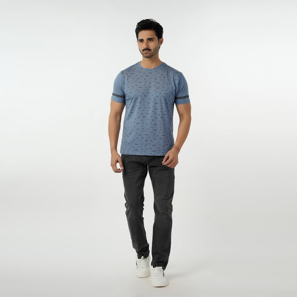 Eminent Men's Round Neck Half Sleeves T-Shirt  - Ash Blue, Men's T-Shirts & Polos, Eminent, Chase Value