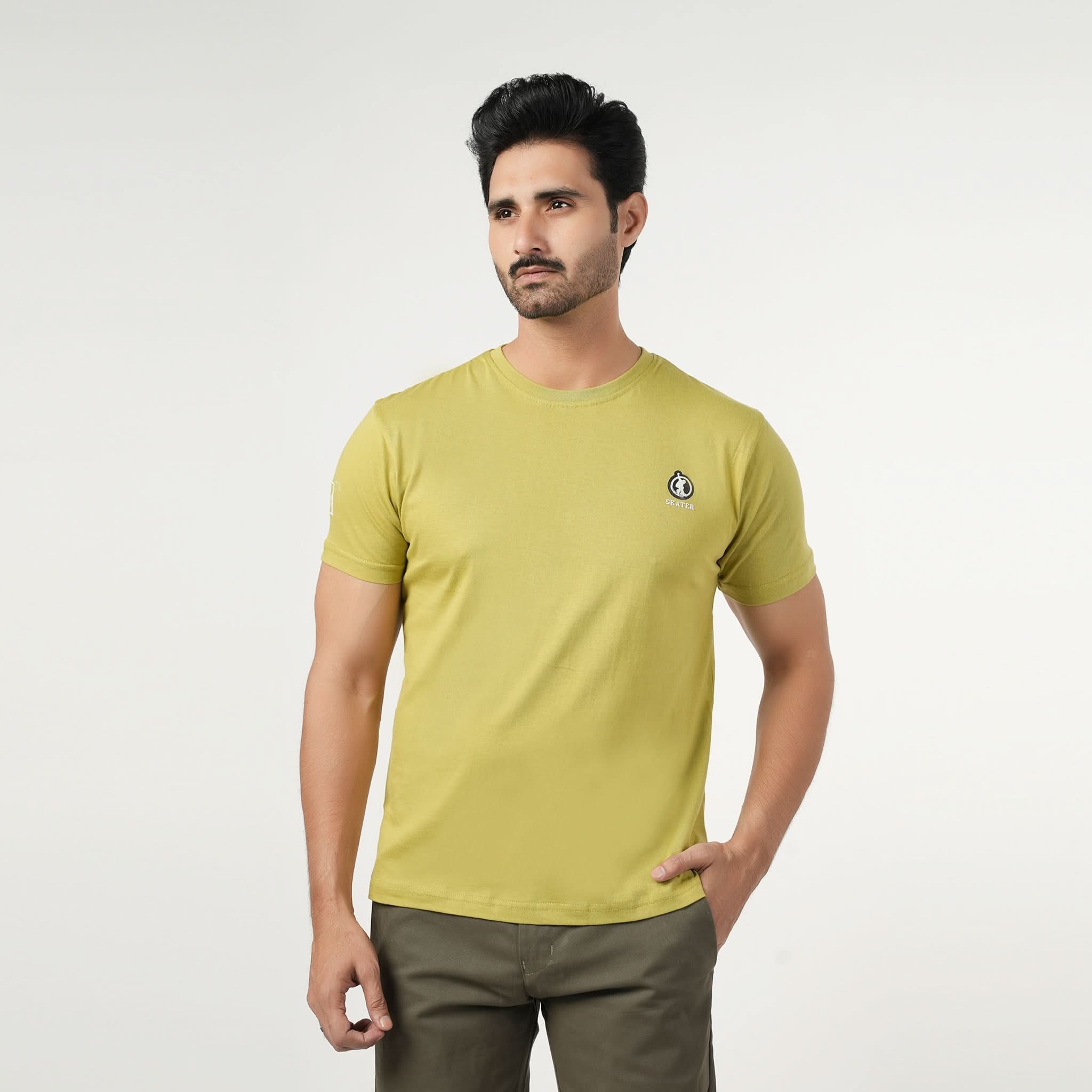 Eminent Men's Half Sleeves Round Neck T-Shirt - Mid Green, Men's T-Shirts & Polos, Eminent, Chase Value