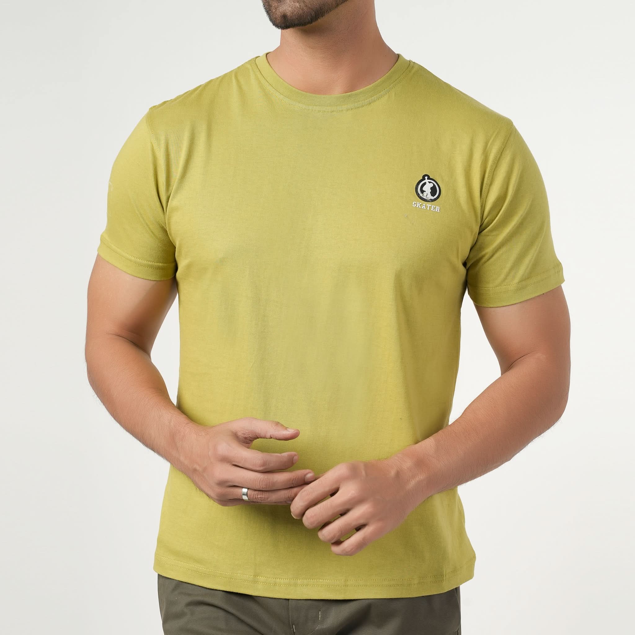 Eminent Men's Half Sleeves Round Neck T-Shirt - Mid Green, Men's T-Shirts & Polos, Eminent, Chase Value