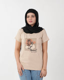 Eminent Women's Half Sleeves T-Shirt - Beige, Women T-Shirts & Tops, Eminent, Chase Value