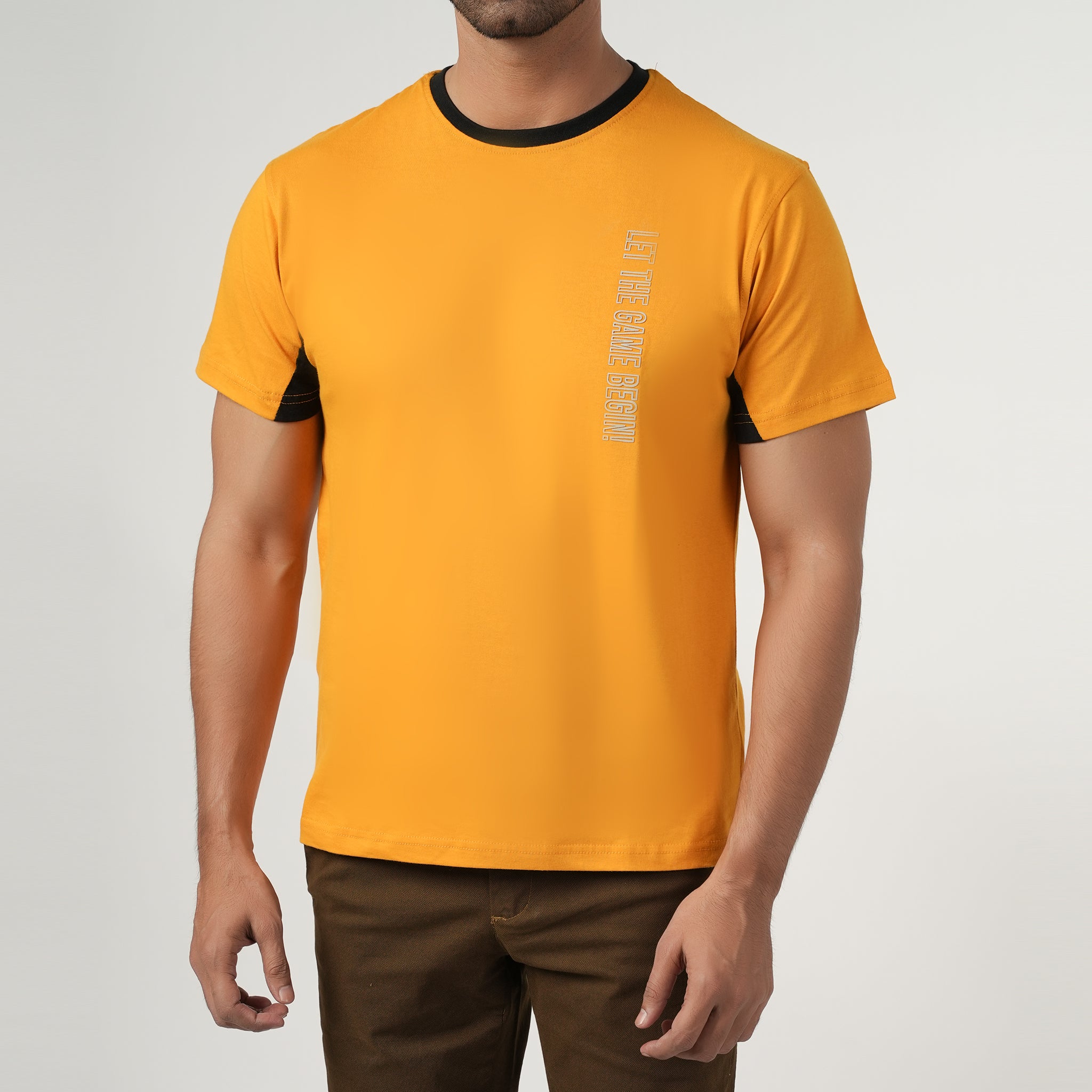 Eminent Men's Half Sleeves Round Neck T-Shirt - Yellow, Men's T-Shirts & Polos, Eminent, Chase Value