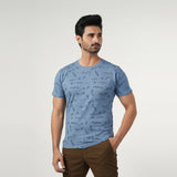 Eminent Men's Half Sleeves T-Shirt - Greyish Blue, Men's T-Shirts & Polos, Eminent, Chase Value