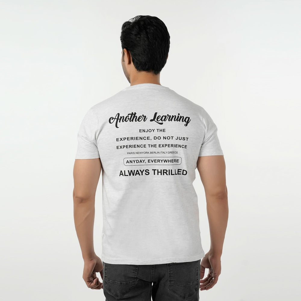 Eminent Men's Round Neck Half Sleeves Printed T-Shirt - Oatmeal, Men's T-Shirts & Polos, Eminent, Chase Value