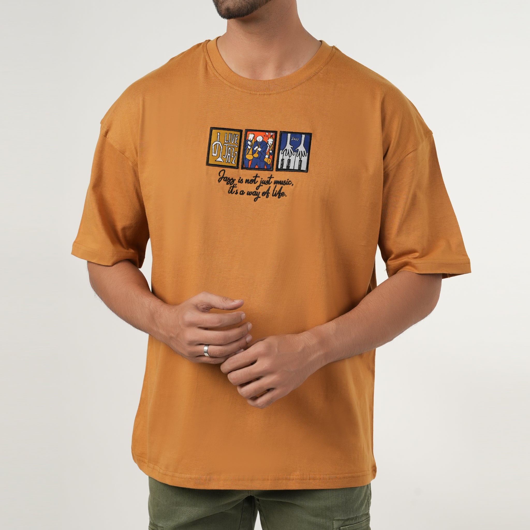 Eminent Men's Half Sleeves Round Neck T-Shirt - Golden Brown, Men's T-Shirts & Polos, Eminent, Chase Value
