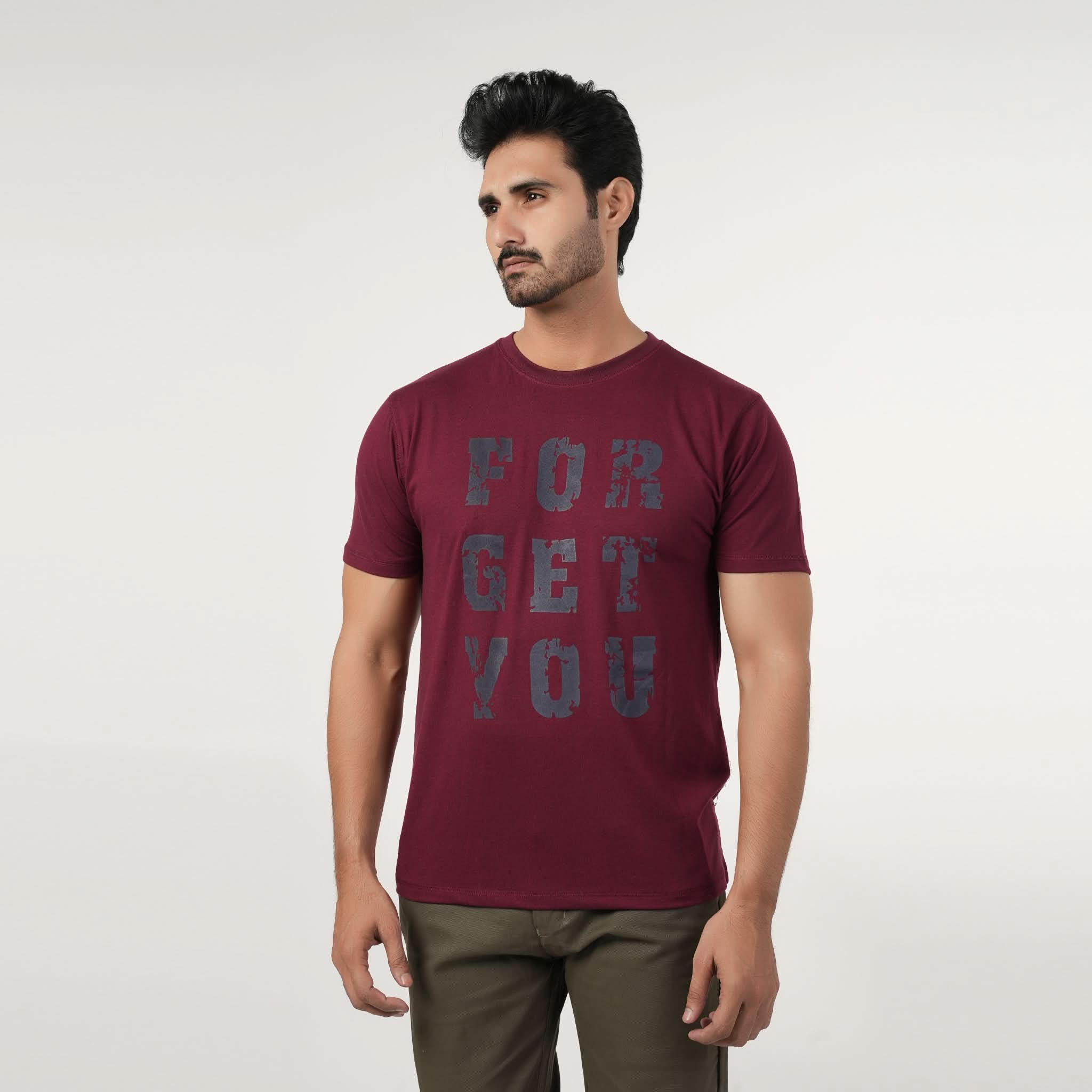 Valuable Men's Half Sleeves Round Neck T-Shirt - Maroon, Men's T-Shirts & Polos, Chase Value, Chase Value