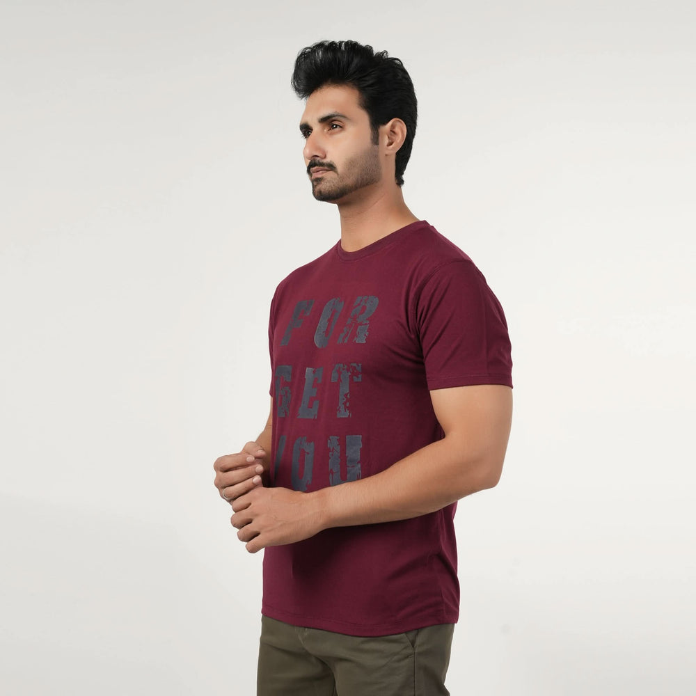Valuable Men's Half Sleeves Round Neck T-Shirt - Maroon, Men's T-Shirts & Polos, Chase Value, Chase Value