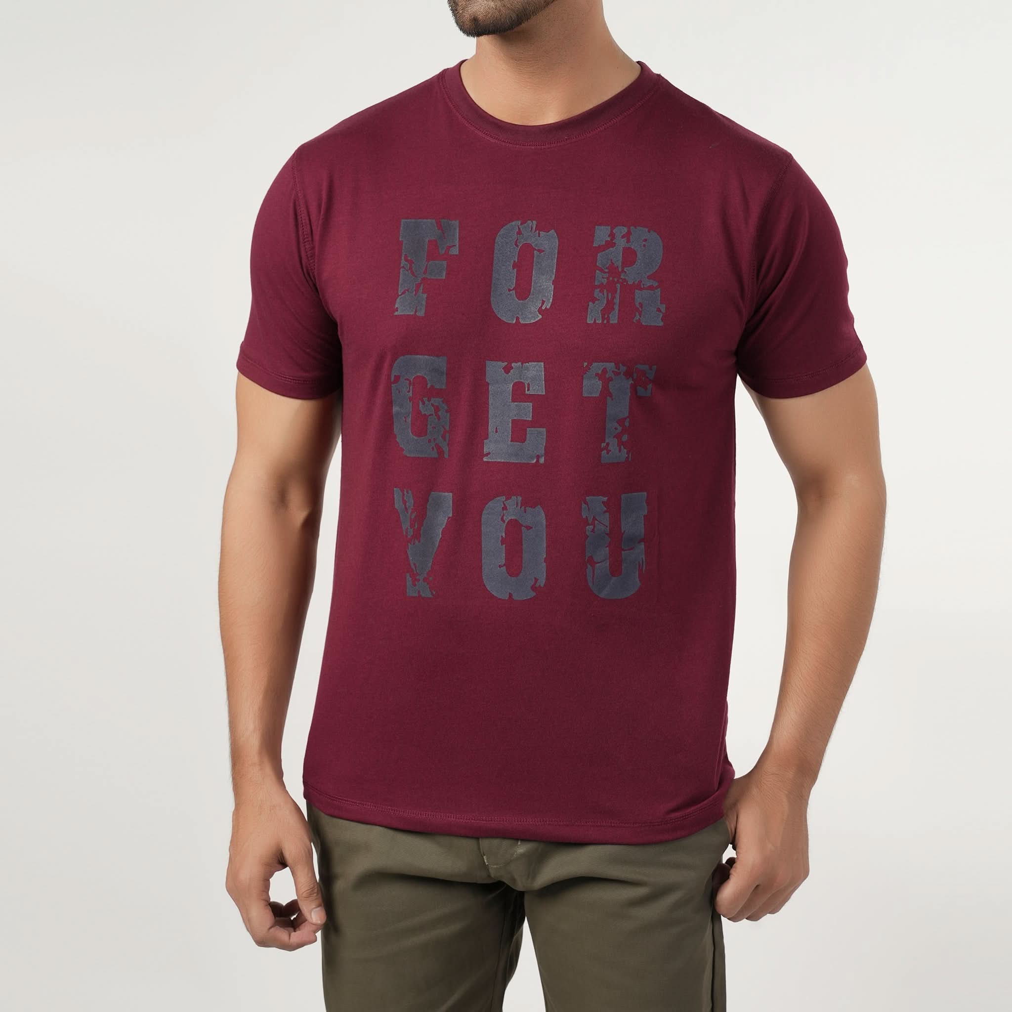 Valuable Men's Half Sleeves Round Neck T-Shirt - Maroon, Men's T-Shirts & Polos, Chase Value, Chase Value