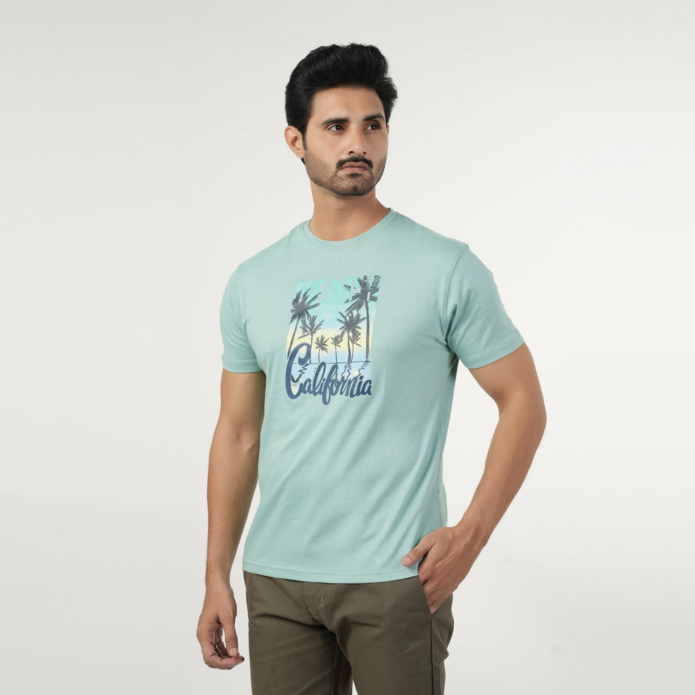 Eminent Men's Half Sleeves Round Neck T-Shirt - Cyan, Men's T-Shirts & Polos, Eminent, Chase Value