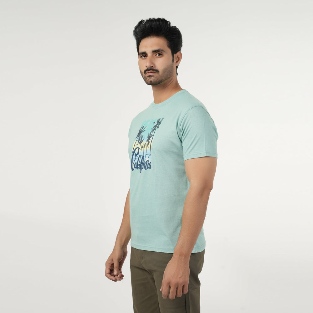 Eminent Men's Half Sleeves Round Neck T-Shirt - Cyan, Men's T-Shirts & Polos, Eminent, Chase Value