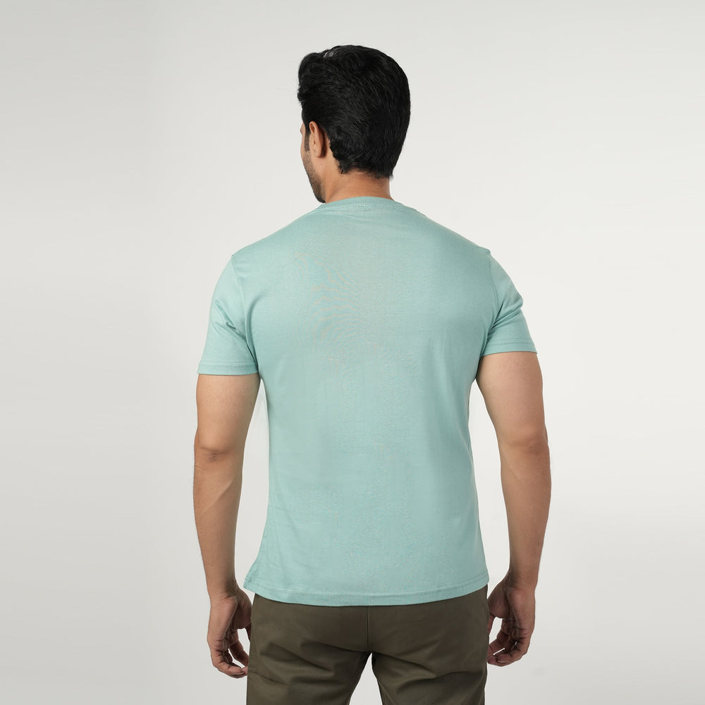 Eminent Men's Half Sleeves Round Neck T-Shirt - Cyan, Men's T-Shirts & Polos, Eminent, Chase Value