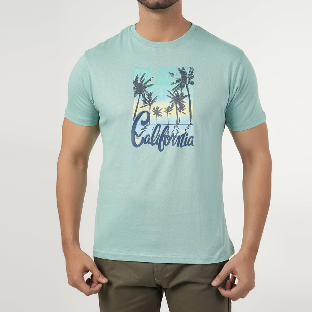 Eminent Men's Half Sleeves Round Neck T-Shirt - Cyan, Men's T-Shirts & Polos, Eminent, Chase Value