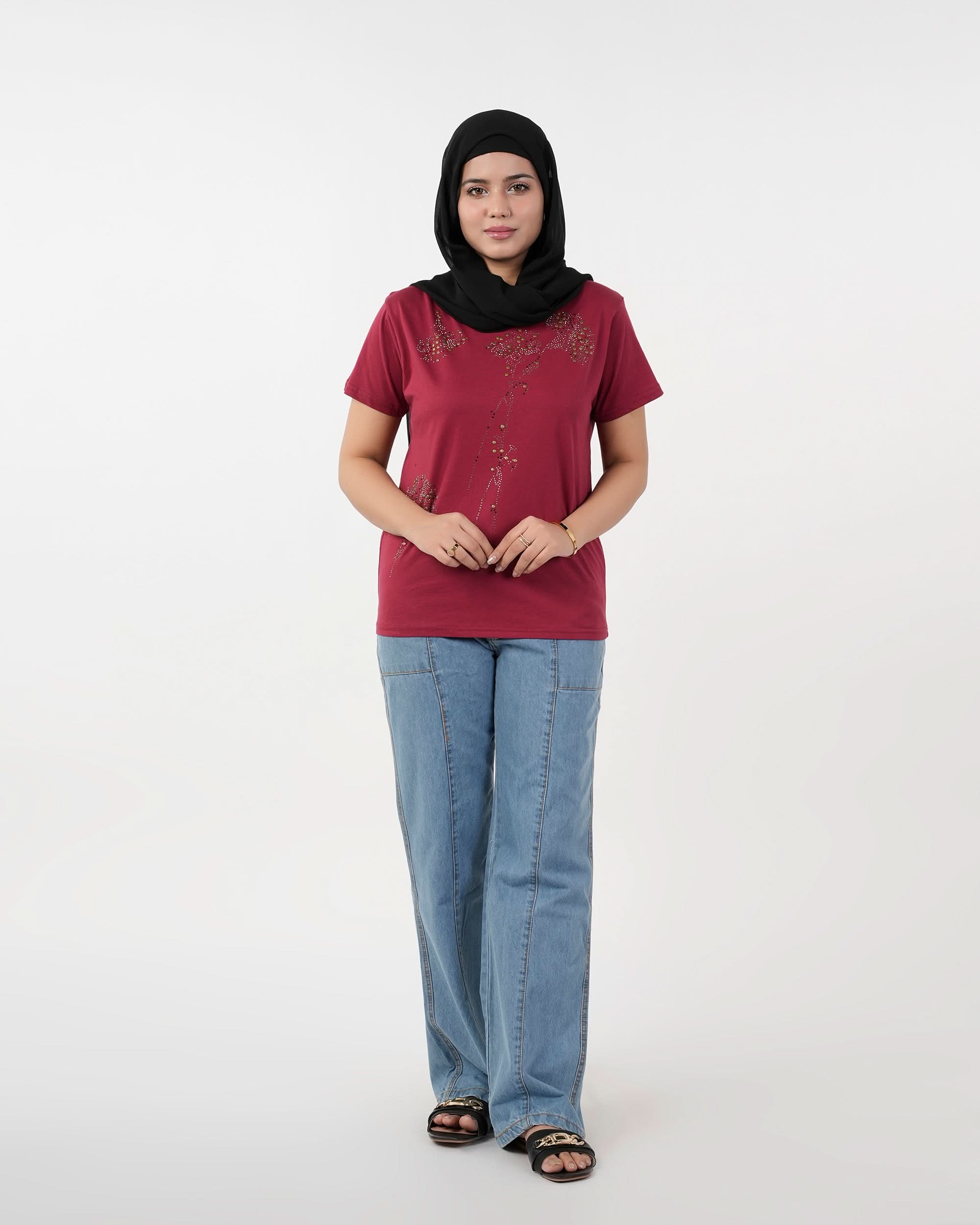 Eminent Women's Half Sleeves T-Shirt, Women T-Shirts & Tops, Eminent, Chase Value