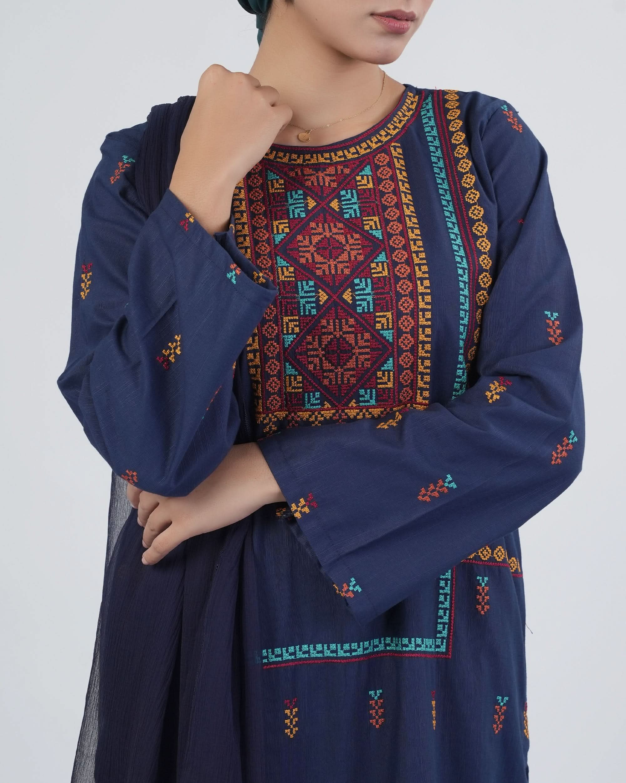 Women's Khaddar Embroidered 3Pcs Suit, Women Shalwar Suits, Chase Value, Chase Value