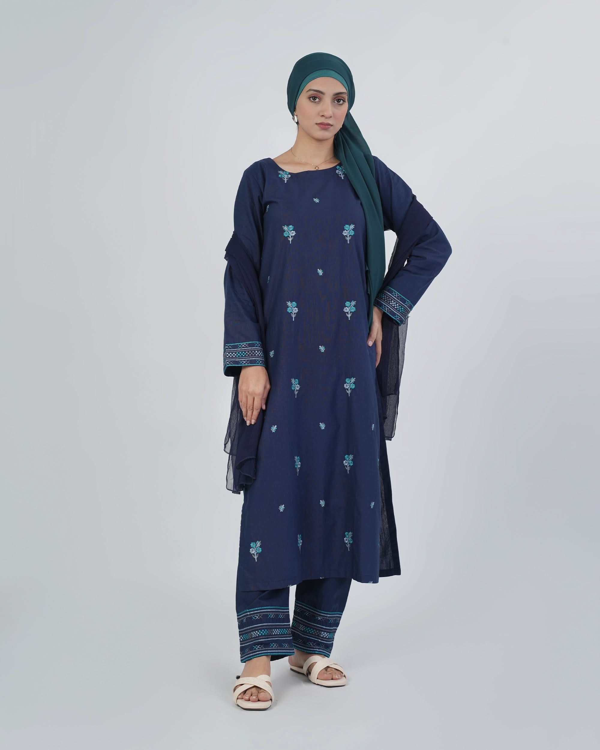 Women's Khaddar Embroidered 3Pcs Suit, Women Shalwar Suits, Chase Value, Chase Value